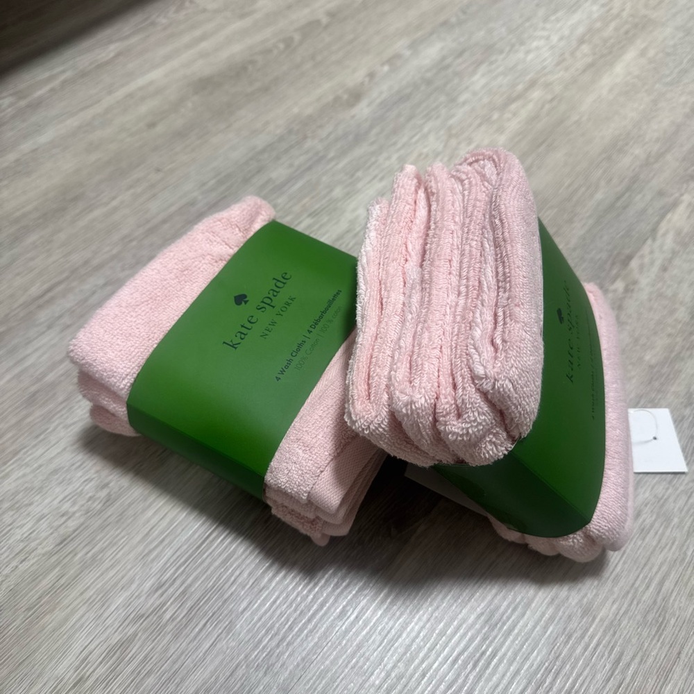 4 kate spade Pale Pink Washcloth Set - Picture 7 of 11